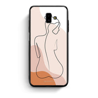 Thumbnail for samsung J6+ LineArt Woman θήκη από τη Smartfits με σχέδιο στο πίσω μέρος και μαύρο περίβλημα | Smartphone case with colorful back and black bezels by Smartfits