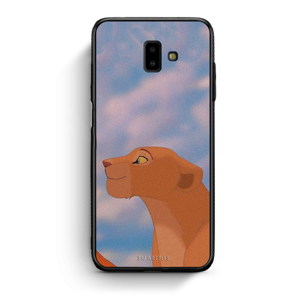 samsung J6+ Lion Love 2 Θήκη Αγίου Βαλεντίνου από τη Smartfits με σχέδιο στο πίσω μέρος και μαύρο περίβλημα | Smartphone case with colorful back and black bezels by Smartfits