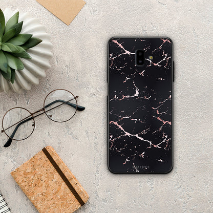 Marble Black Rosegold - Samsung Galaxy J6+ θήκη