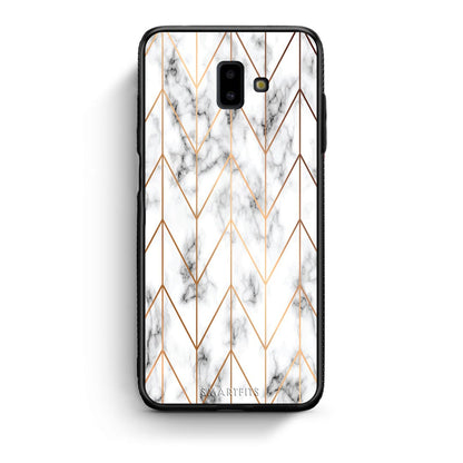 44 - samsung Galaxy J6+ Gold Geometric Marble case, cover, bumper