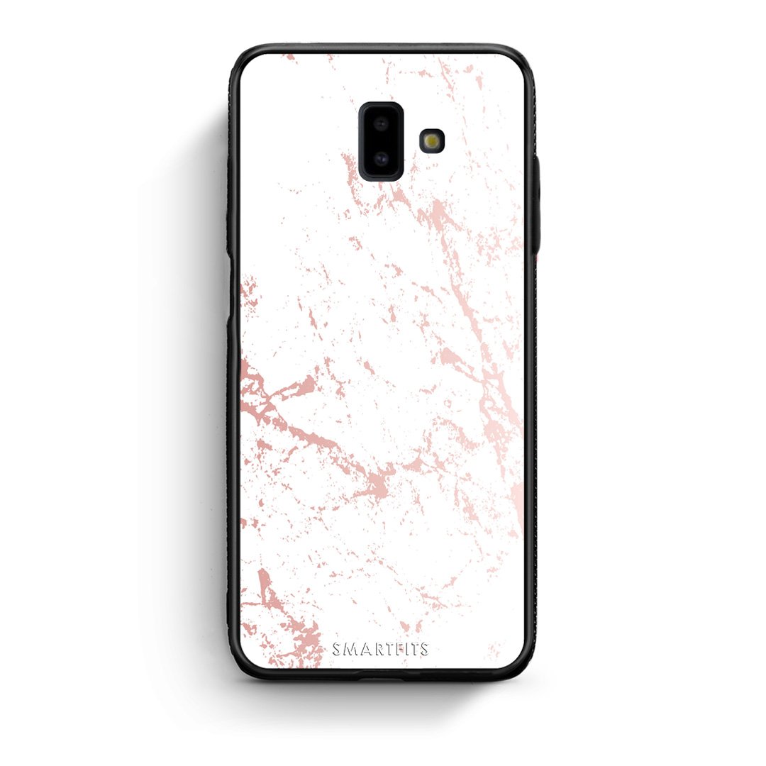 116 - samsung Galaxy J6+ Pink Splash Marble case, cover, bumper