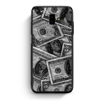 samsung J6+ Money Dollars θήκη από τη Smartfits με σχέδιο στο πίσω μέρος και μαύρο περίβλημα | Smartphone case with colorful back and black bezels by Smartfits