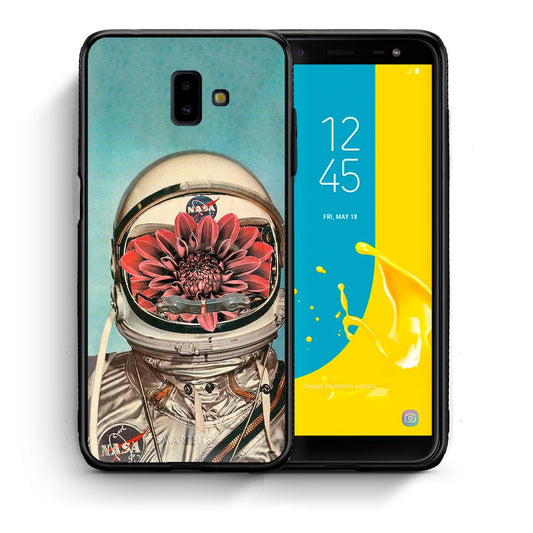 Θήκη Samsung J6+ Nasa Bloom από τη Smartfits με σχέδιο στο πίσω μέρος και μαύρο περίβλημα | Samsung J6+ Nasa Bloom case with colorful back and black bezels