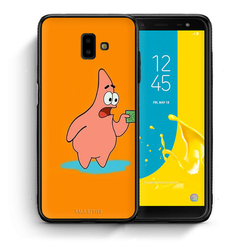 Θήκη Αγίου Βαλεντίνου Samsung J6+ No Money 1 από τη Smartfits με σχέδιο στο πίσω μέρος και μαύρο περίβλημα | Samsung J6+ No Money 1 case with colorful back and black bezels