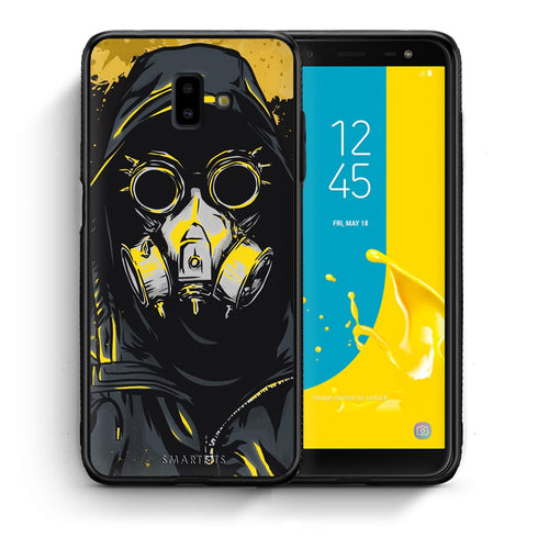Θήκη Samsung J6+ Mask PopArt από τη Smartfits με σχέδιο στο πίσω μέρος και μαύρο περίβλημα | Samsung J6+ Mask PopArt case with colorful back and black bezels