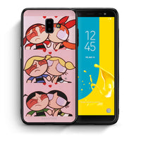 Thumbnail for Θήκη Αγίου Βαλεντίνου Samsung J6+ Puff Love από τη Smartfits με σχέδιο στο πίσω μέρος και μαύρο περίβλημα | Samsung J6+ Puff Love case with colorful back and black bezels