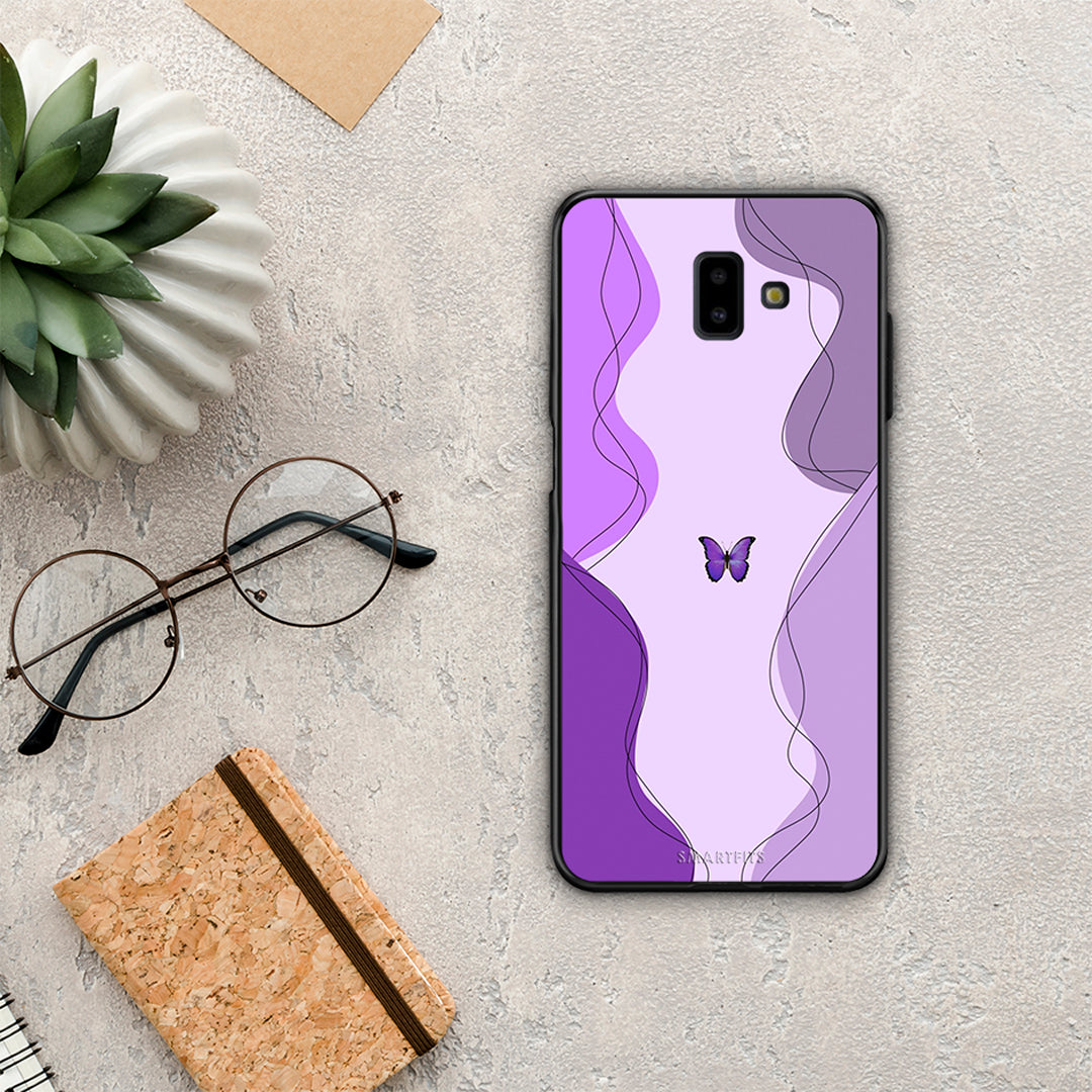 Purple Mariposa - Samsung Galaxy J6+ θήκη
