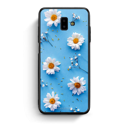 samsung J6+ Real Daisies θήκη από τη Smartfits με σχέδιο στο πίσω μέρος και μαύρο περίβλημα | Smartphone case with colorful back and black bezels by Smartfits