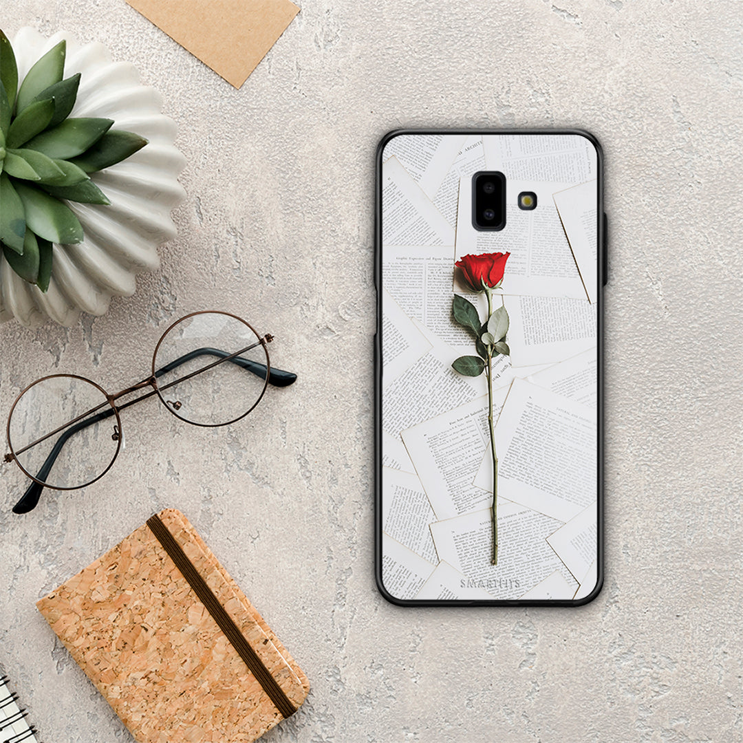 Red Rose - Samsung Galaxy J6+ θήκη