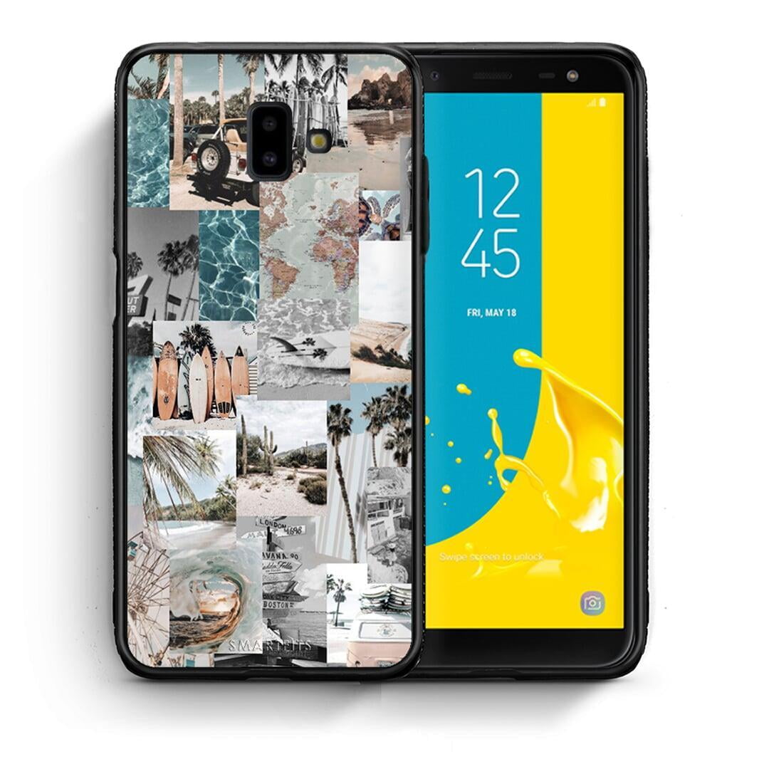 Θήκη Samsung J6+ Retro Beach Life από τη Smartfits με σχέδιο στο πίσω μέρος και μαύρο περίβλημα | Samsung J6+ Retro Beach Life case with colorful back and black bezels