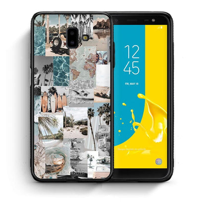 Θήκη Samsung J6+ Retro Beach Life από τη Smartfits με σχέδιο στο πίσω μέρος και μαύρο περίβλημα | Samsung J6+ Retro Beach Life case with colorful back and black bezels