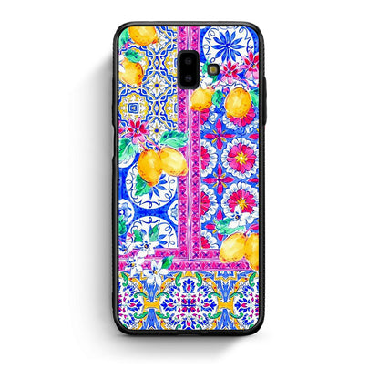 samsung J6+ Retro Spring θήκη από τη Smartfits με σχέδιο στο πίσω μέρος και μαύρο περίβλημα | Smartphone case with colorful back and black bezels by Smartfits