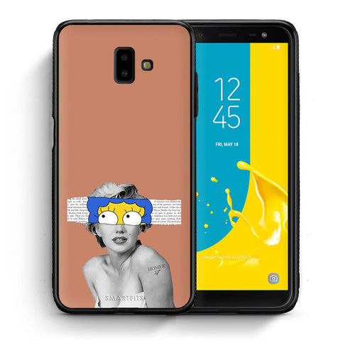 Θήκη Samsung J6+ Sim Merilyn από τη Smartfits με σχέδιο στο πίσω μέρος και μαύρο περίβλημα | Samsung J6+ Sim Merilyn case with colorful back and black bezels