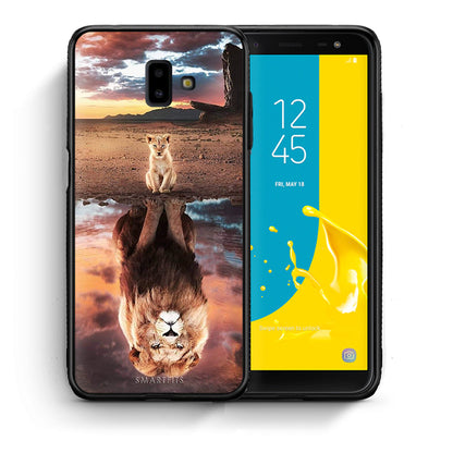 Θήκη Αγίου Βαλεντίνου Samsung J6+ Sunset Dreams από τη Smartfits με σχέδιο στο πίσω μέρος και μαύρο περίβλημα | Samsung J6+ Sunset Dreams case with colorful back and black bezels