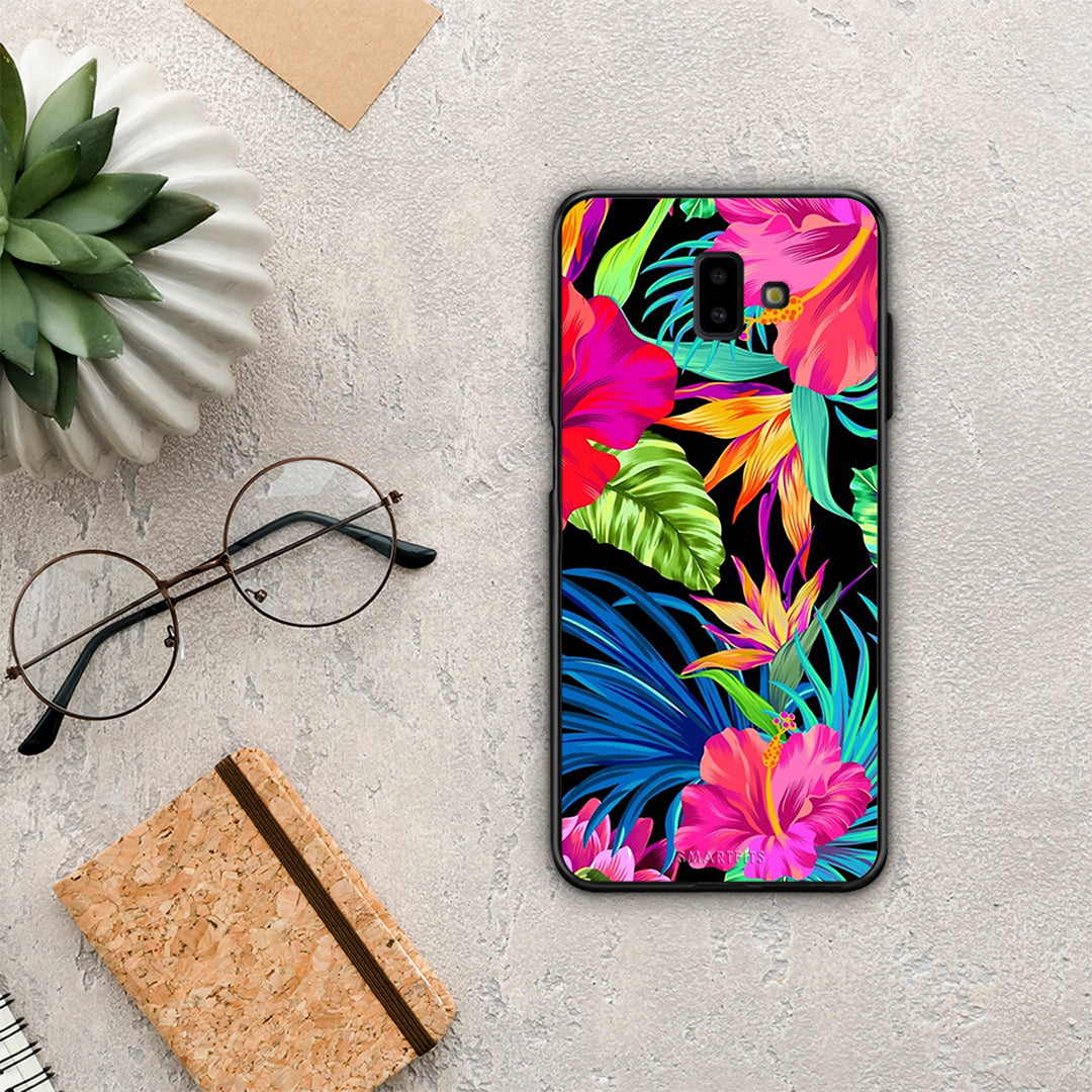 Tropical Flowers - Samsung Galaxy J6+ θήκη