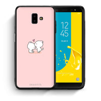 Thumbnail for Θήκη Samsung J6+ Love Valentine από τη Smartfits με σχέδιο στο πίσω μέρος και μαύρο περίβλημα | Samsung J6+ Love Valentine case with colorful back and black bezels