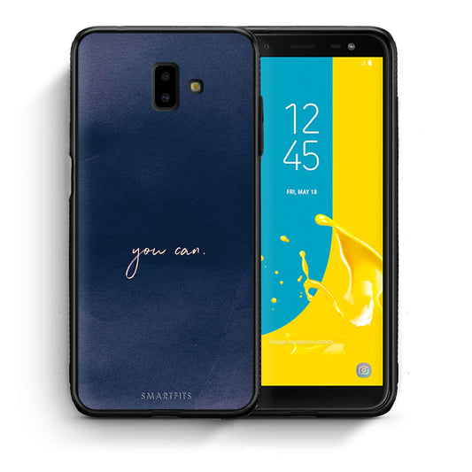 Θήκη Samsung J6+ You Can από τη Smartfits με σχέδιο στο πίσω μέρος και μαύρο περίβλημα | Samsung J6+ You Can case with colorful back and black bezels