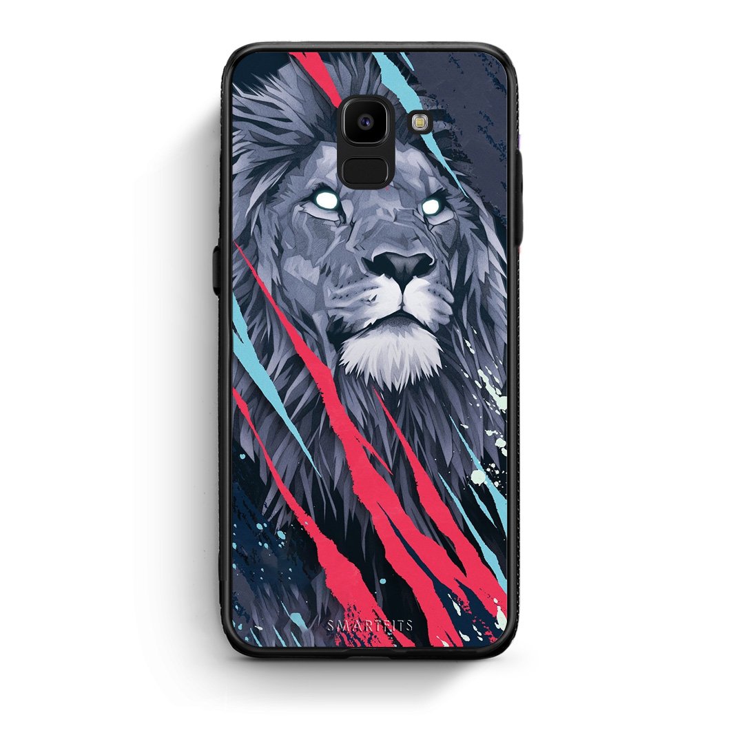 4 - samsung J6 Lion Designer PopArt case, cover, bumper