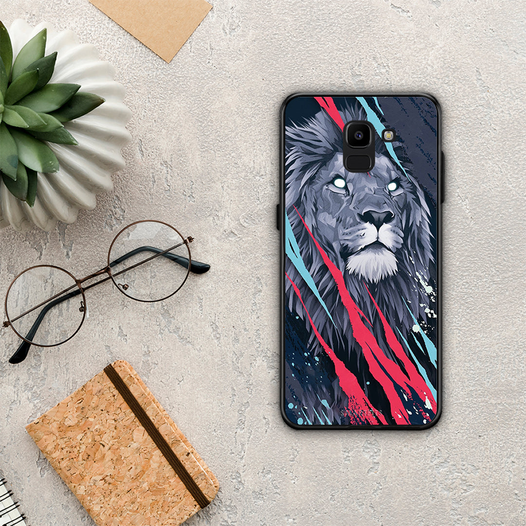 PopArt Lion Designer - Samsung Galaxy J6 θήκη