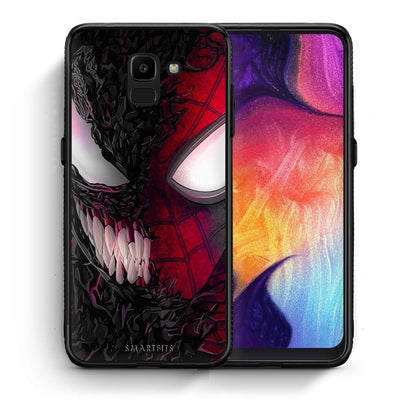 Θήκη Samsung J6 SpiderVenom PopArt από τη Smartfits με σχέδιο στο πίσω μέρος και μαύρο περίβλημα | Samsung J6 SpiderVenom PopArt case with colorful back and black bezels