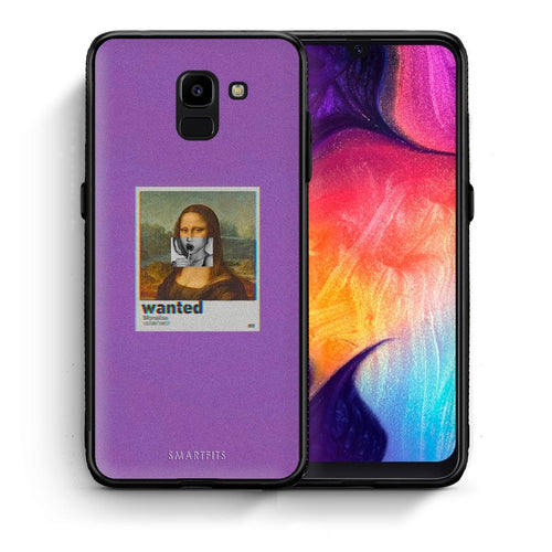 Θήκη Samsung J6 Monalisa Popart από τη Smartfits με σχέδιο στο πίσω μέρος και μαύρο περίβλημα | Samsung J6 Monalisa Popart case with colorful back and black bezels