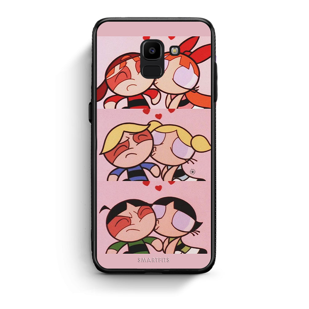 samsung J6 Puff Love Θήκη Αγίου Βαλεντίνου από τη Smartfits με σχέδιο στο πίσω μέρος και μαύρο περίβλημα | Smartphone case with colorful back and black bezels by Smartfits