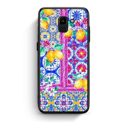 samsung J6 Retro Spring θήκη από τη Smartfits με σχέδιο στο πίσω μέρος και μαύρο περίβλημα | Smartphone case with colorful back and black bezels by Smartfits