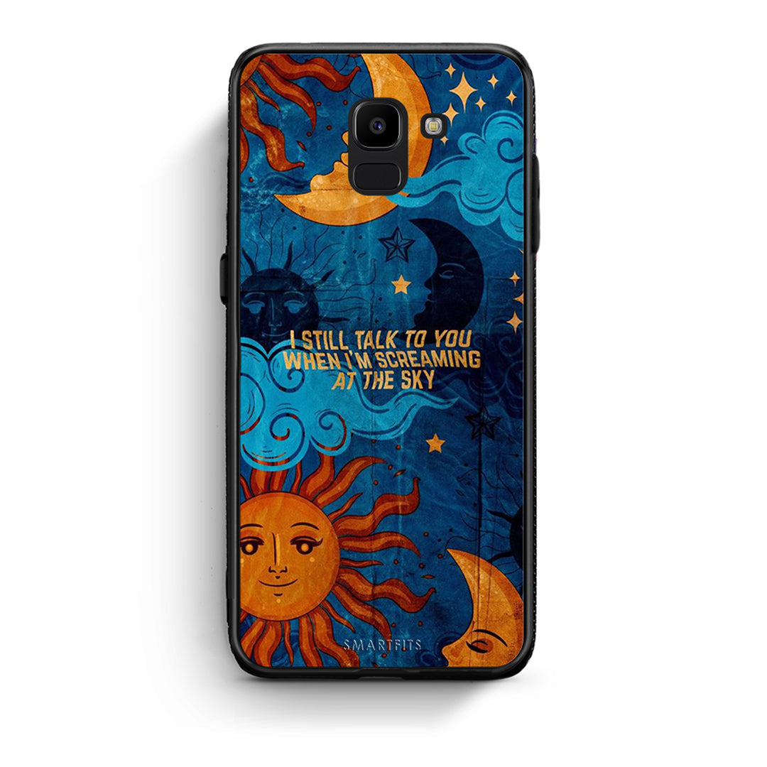 samsung J6 Screaming Sky θήκη από τη Smartfits με σχέδιο στο πίσω μέρος και μαύρο περίβλημα | Smartphone case with colorful back and black bezels by Smartfits