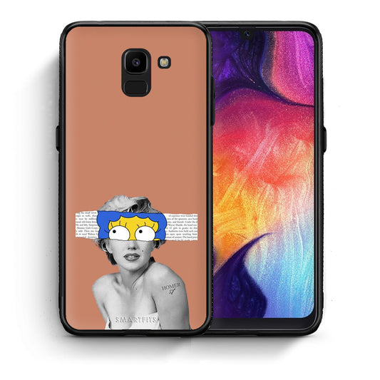 Θήκη Samsung J6 Sim Merilyn από τη Smartfits με σχέδιο στο πίσω μέρος και μαύρο περίβλημα | Samsung J6 Sim Merilyn case with colorful back and black bezels