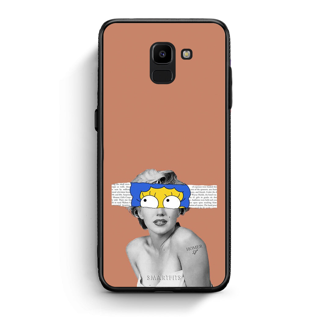 samsung J6 Sim Merilyn θήκη από τη Smartfits με σχέδιο στο πίσω μέρος και μαύρο περίβλημα | Smartphone case with colorful back and black bezels by Smartfits