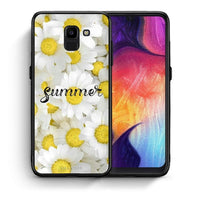 Thumbnail for Θήκη Samsung J6 Summer Daisies από τη Smartfits με σχέδιο στο πίσω μέρος και μαύρο περίβλημα | Samsung J6 Summer Daisies case with colorful back and black bezels