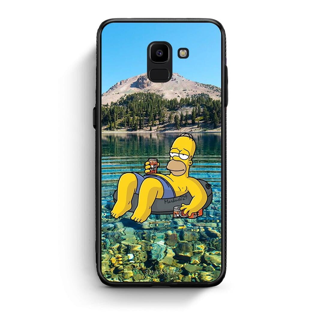samsung J6 Summer Happiness Θήκη από τη Smartfits με σχέδιο στο πίσω μέρος και μαύρο περίβλημα | Smartphone case with colorful back and black bezels by Smartfits