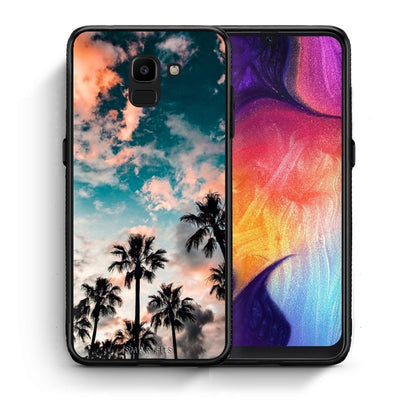 Θήκη Samsung J6 Sky Summer από τη Smartfits με σχέδιο στο πίσω μέρος και μαύρο περίβλημα | Samsung J6 Sky Summer case with colorful back and black bezels