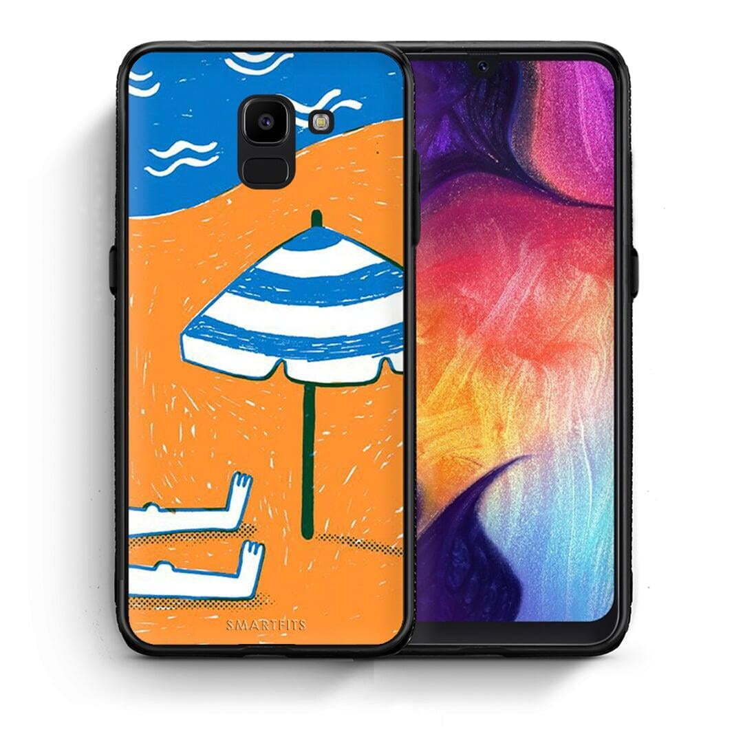 Θήκη Samsung J6 Summering από τη Smartfits με σχέδιο στο πίσω μέρος και μαύρο περίβλημα | Samsung J6 Summering case with colorful back and black bezels