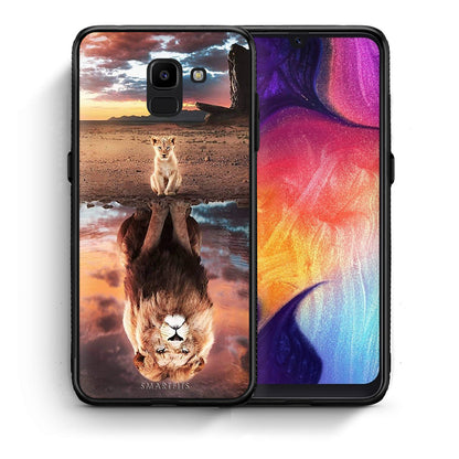 Θήκη Αγίου Βαλεντίνου Samsung J6 Sunset Dreams από τη Smartfits με σχέδιο στο πίσω μέρος και μαύρο περίβλημα | Samsung J6 Sunset Dreams case with colorful back and black bezels