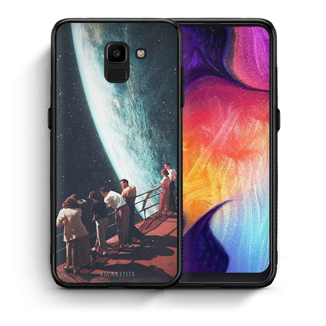 Θήκη Samsung J6 Surreal View από τη Smartfits με σχέδιο στο πίσω μέρος και μαύρο περίβλημα | Samsung J6 Surreal View case with colorful back and black bezels