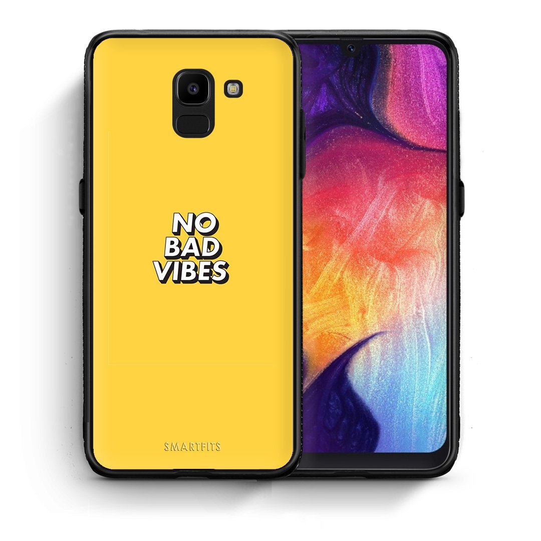 Θήκη Samsung J6 Vibes Text από τη Smartfits με σχέδιο στο πίσω μέρος και μαύρο περίβλημα | Samsung J6 Vibes Text case with colorful back and black bezels