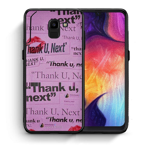 Θήκη Αγίου Βαλεντίνου Samsung J6 Thank You Next από τη Smartfits με σχέδιο στο πίσω μέρος και μαύρο περίβλημα | Samsung J6 Thank You Next case with colorful back and black bezels
