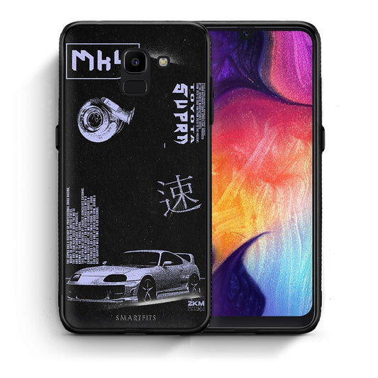 Θήκη Αγίου Βαλεντίνου Samsung J6 Tokyo Drift από τη Smartfits με σχέδιο στο πίσω μέρος και μαύρο περίβλημα | Samsung J6 Tokyo Drift case with colorful back and black bezels