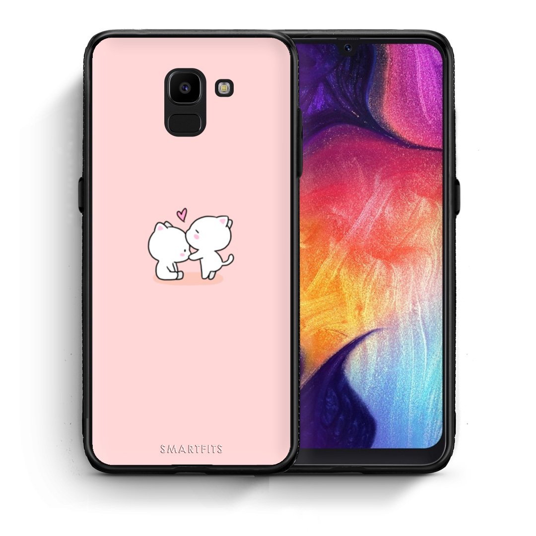 Θήκη Samsung J6 Love Valentine από τη Smartfits με σχέδιο στο πίσω μέρος και μαύρο περίβλημα | Samsung J6 Love Valentine case with colorful back and black bezels