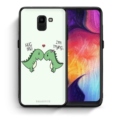 Θήκη Samsung J6 Rex Valentine από τη Smartfits με σχέδιο στο πίσω μέρος και μαύρο περίβλημα | Samsung J6 Rex Valentine case with colorful back and black bezels
