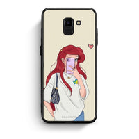 Thumbnail for samsung J6 Walking Mermaid Θήκη από τη Smartfits με σχέδιο στο πίσω μέρος και μαύρο περίβλημα | Smartphone case with colorful back and black bezels by Smartfits