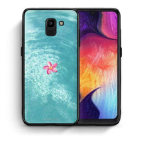 Thumbnail for Θήκη Samsung J6 Water Flower από τη Smartfits με σχέδιο στο πίσω μέρος και μαύρο περίβλημα | Samsung J6 Water Flower case with colorful back and black bezels