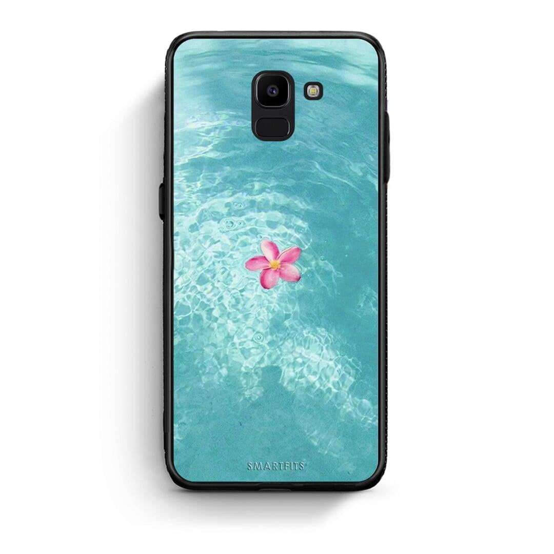 samsung J6 Water Flower Θήκη από τη Smartfits με σχέδιο στο πίσω μέρος και μαύρο περίβλημα | Smartphone case with colorful back and black bezels by Smartfits