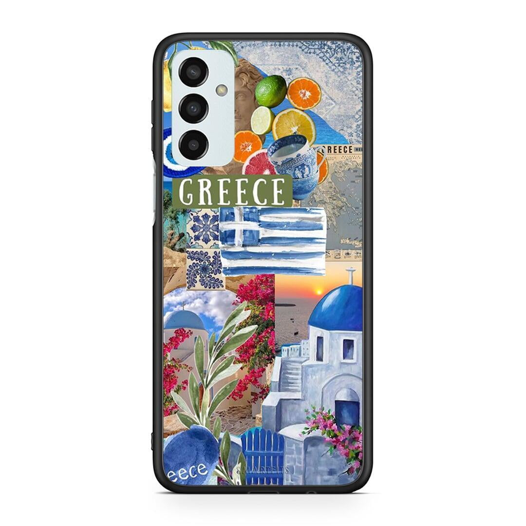 Samsung M13 All Greek Θήκη από τη Smartfits με σχέδιο στο πίσω μέρος και μαύρο περίβλημα | Smartphone case with colorful back and black bezels by Smartfits