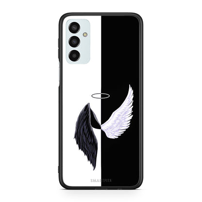 Samsung M13 Angels Demons θήκη από τη Smartfits με σχέδιο στο πίσω μέρος και μαύρο περίβλημα | Smartphone case with colorful back and black bezels by Smartfits