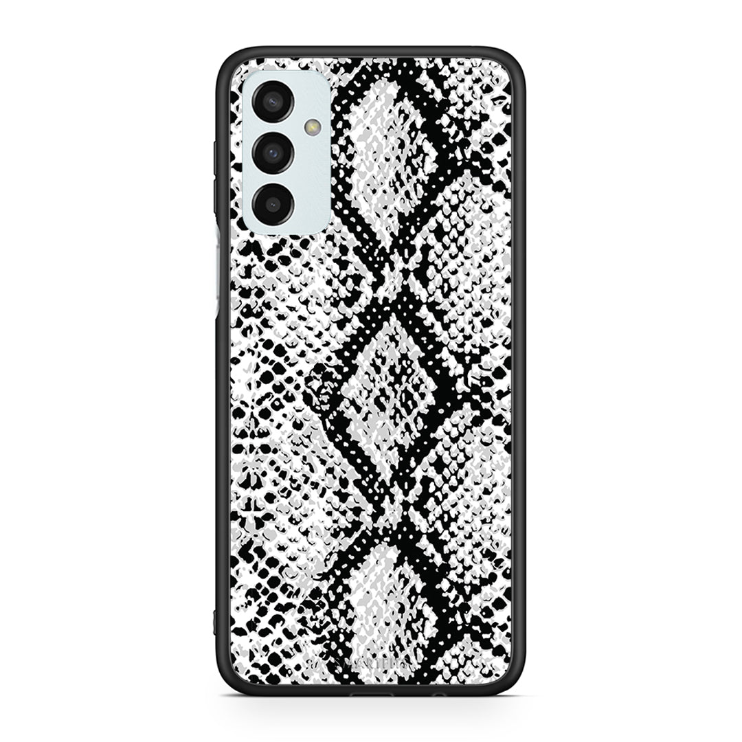 24 - Samsung M13 White Snake Animal case, cover, bumper
