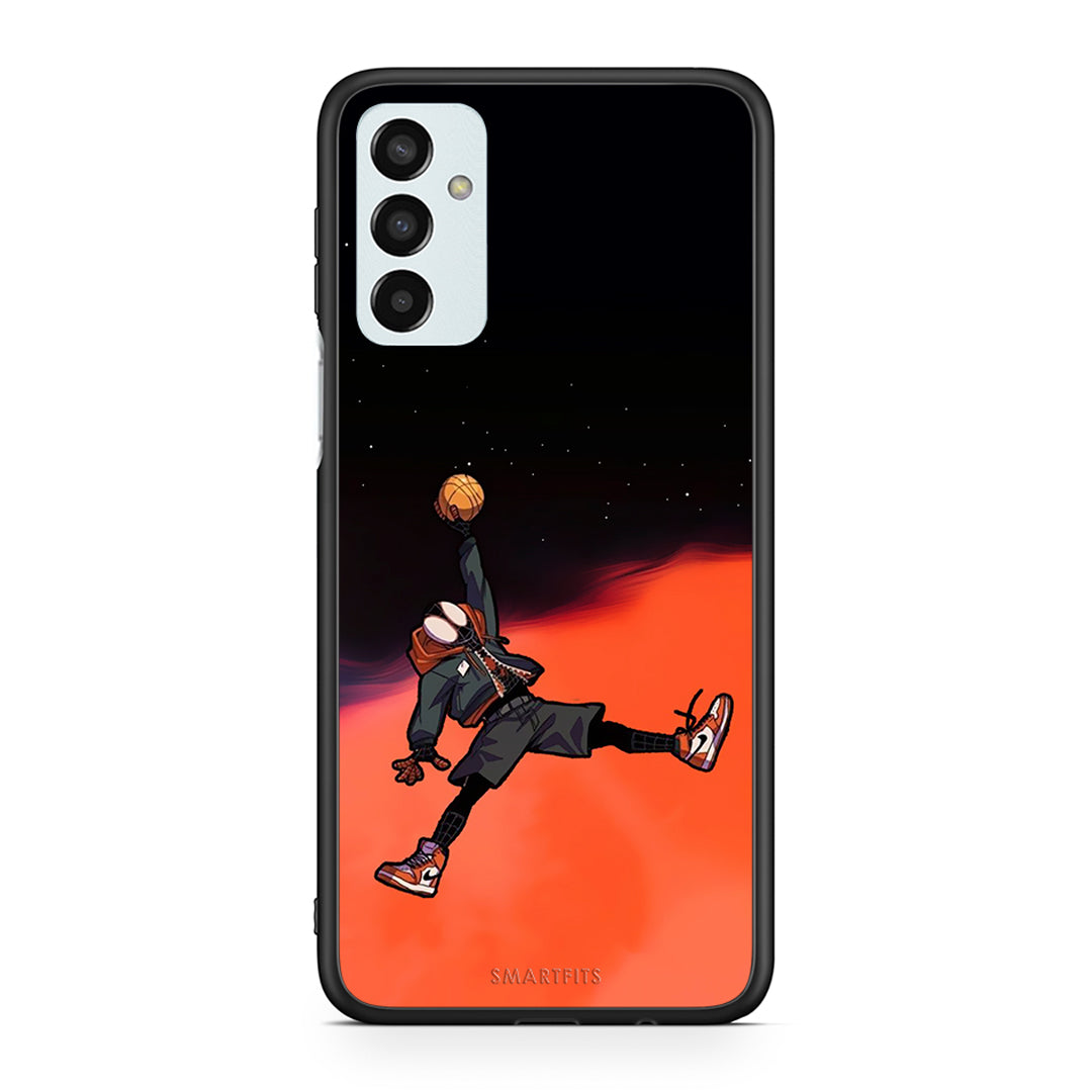 Samsung M13 Basketball Hero θήκη από τη Smartfits με σχέδιο στο πίσω μέρος και μαύρο περίβλημα | Smartphone case with colorful back and black bezels by Smartfits