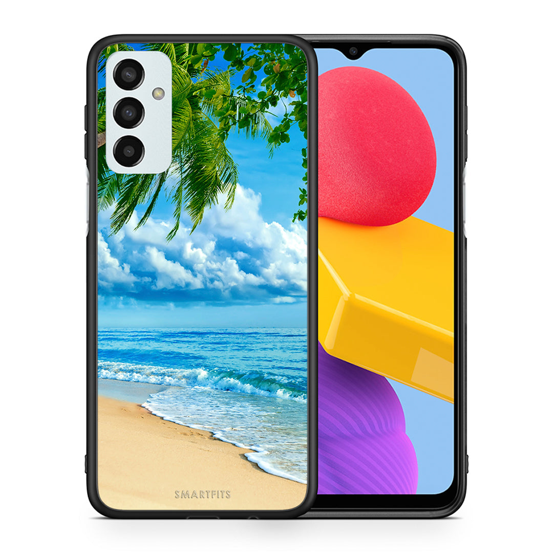 Θήκη Samsung M13 Beautiful Beach από τη Smartfits με σχέδιο στο πίσω μέρος και μαύρο περίβλημα | Samsung M13 Beautiful Beach case with colorful back and black bezels