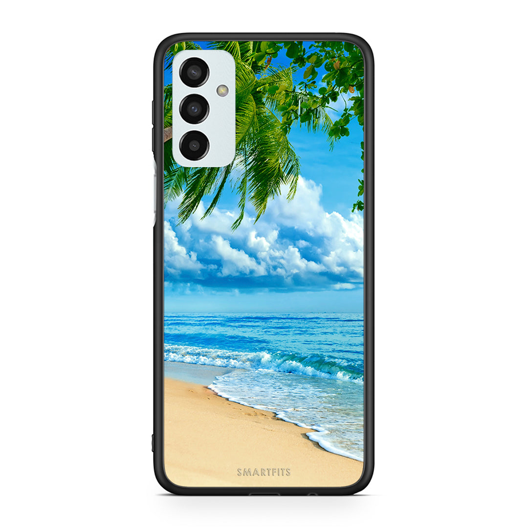 Samsung M13 Beautiful Beach θήκη από τη Smartfits με σχέδιο στο πίσω μέρος και μαύρο περίβλημα | Smartphone case with colorful back and black bezels by Smartfits